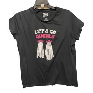 Press Lab Women's Black 2XL Let’s Go Ghouls T Shirt Tee Casual Comfort